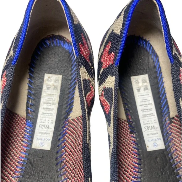 Rothys the flat red cat size 10.5 woman round toe flat shoes GUC Animal print - Picture 5 of 10